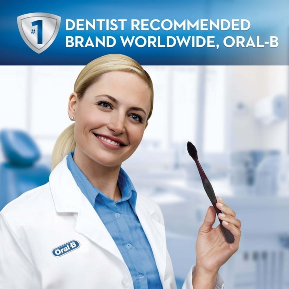 Oral-B soft bristle charcoal whitening toothbrushes in multi pack (4) NWT - Picture 7 of 7